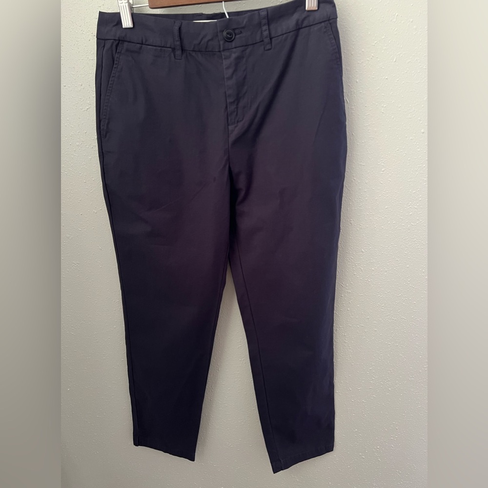 Alex Mill Women's Alex Chinos Khaki Pants Navy Blue Cropped Size 0 New - Picture 2 of 8